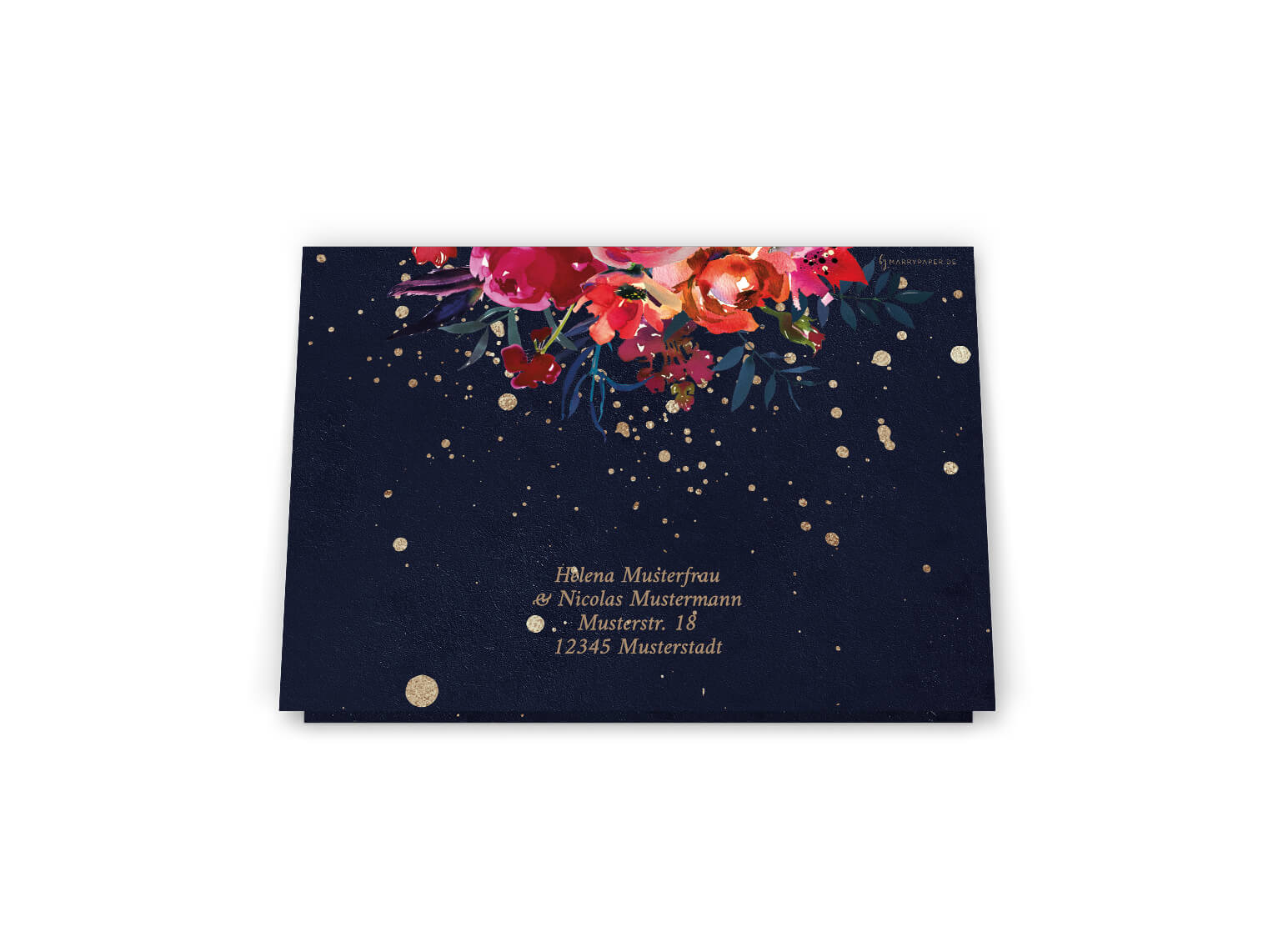 Schicke Blumenverzierte Dankeskarte Klappkarte | Din A6 querformat