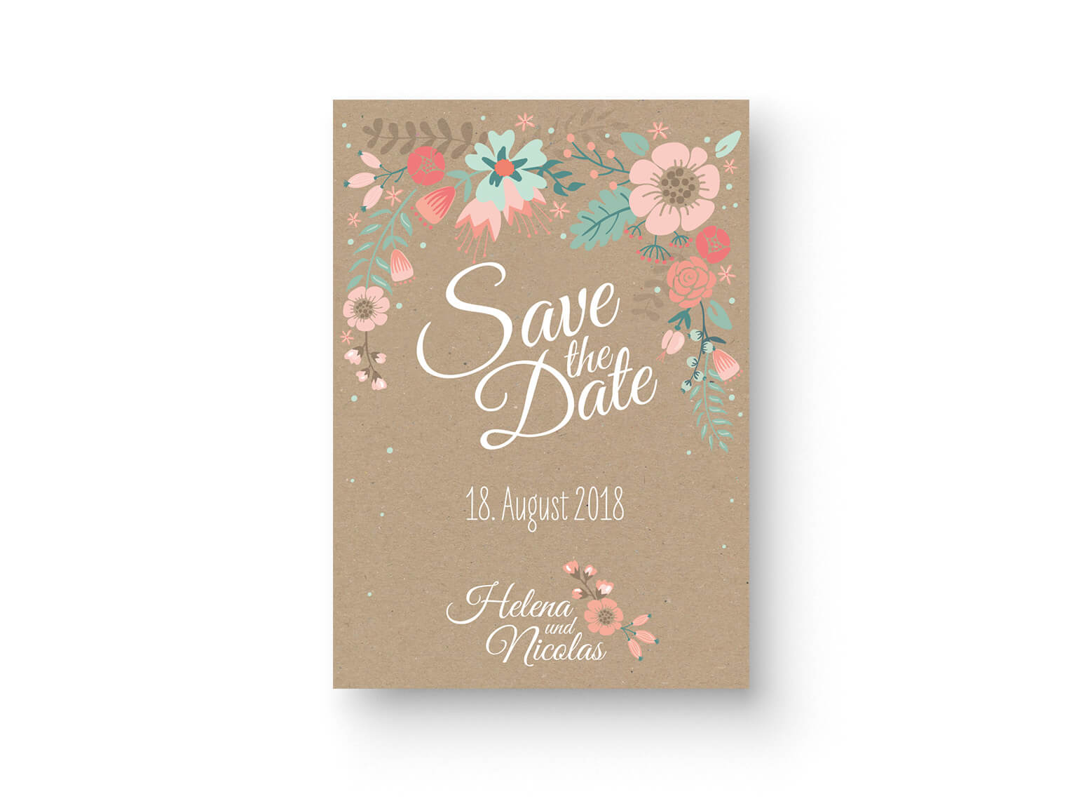 Save the Date Karten Vintage auf Kraftpapier